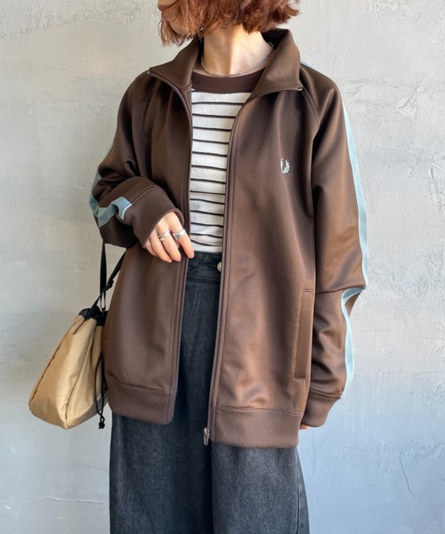 FRED PERRY/フレッドペリー] 別注 配色ライン トラックジャケット