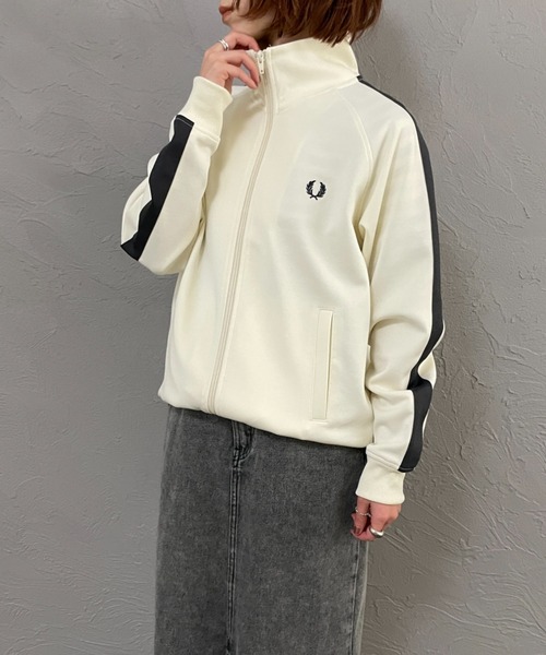 FRED PERRY/フレッドペリー] 別注 配色ライン トラックジャケット