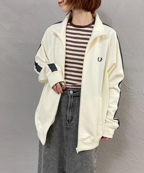 FRED PERRY/フレッドペリー] 別注 配色ライン トラックジャケット