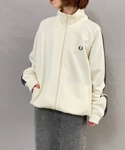 FRED PERRY/フレッドペリー] 別注 配色ライン トラックジャケット