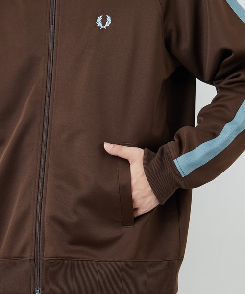 FRED PERRY/フレッドペリー] 別注 配色ライン トラックジャケット