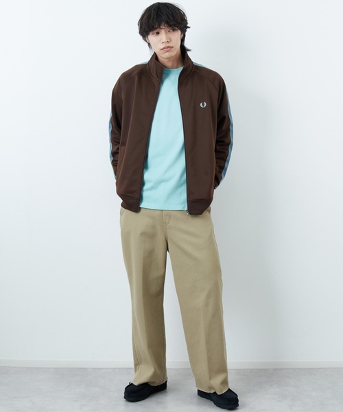 FRED PERRY/フレッドペリー] 別注 配色ライン トラックジャケット