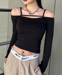Flugge | オフショルダーデザインカットソー(Tシャツ/カットソー)
