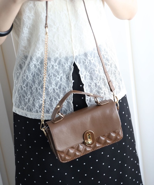 YENNA（イェンナ）の「キルティングOバックルミニBAG（ショルダーバッグ・レディース・ブラック/ブラウン・FREE）」の9枚目の写真
