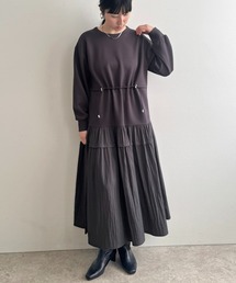 レディースのワンピース/ドレス（グレー/灰色系・ティアード