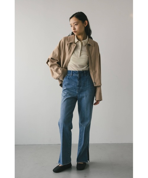 STYLEMIXER(スタイルミキサー)の「ヘムスリットストレートデニムパンツ(デニムパンツ・レディース・インディゴブルー/ブルー・X-SMALL/SMALL/MEDIUM)」の14枚目の写真
