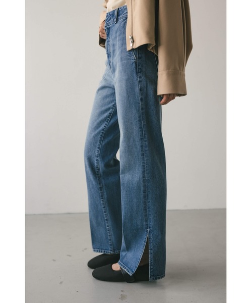 STYLEMIXER(スタイルミキサー)の「ヘムスリットストレートデニムパンツ(デニムパンツ・レディース・インディゴブルー/ブルー・X-SMALL/SMALL/MEDIUM)」の15枚目の写真