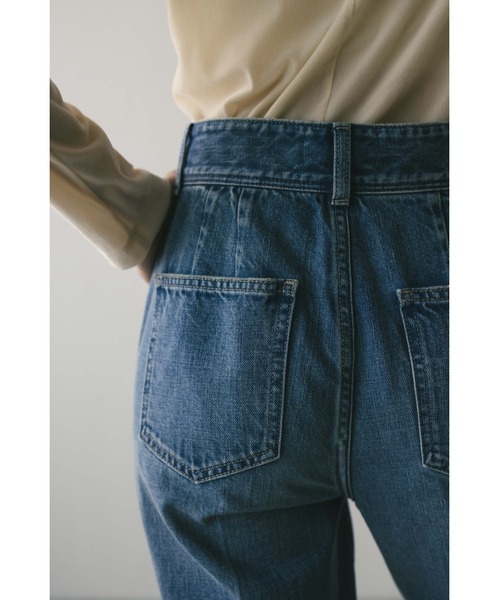 STYLEMIXER(スタイルミキサー)の「ヘムスリットストレートデニムパンツ(デニムパンツ・レディース・インディゴブルー/ブルー・X-SMALL/SMALL/MEDIUM)」の3枚目の写真