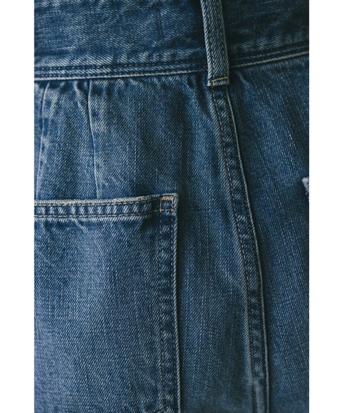 STYLEMIXER(スタイルミキサー)の「ヘムスリットストレートデニムパンツ(デニムパンツ・レディース・インディゴブルー/ブルー・X-SMALL/SMALL/MEDIUM)」の4枚目の写真