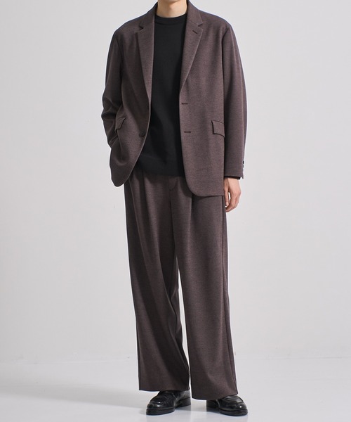 CITY TOKYO(シティトウキョウ)の「【CITY TOKYO/シティートーキョー】KANEMASA KNITウールネルパンツ(スラックス・メンズ・ダークネイビー/ブラウン・1/2/3)」の6枚目の写真