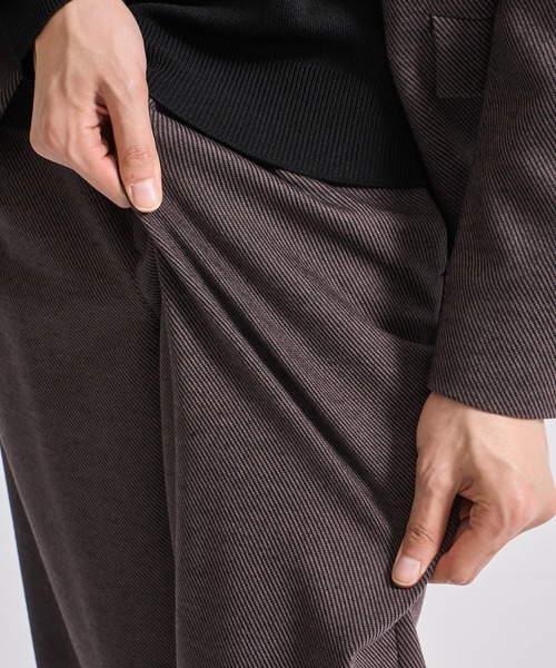 CITY TOKYO(シティトウキョウ)の「【CITY TOKYO/シティートーキョー】KANEMASA KNITウールネルパンツ(スラックス・メンズ・ダークネイビー/ブラウン・1/2/3)」の10枚目の写真