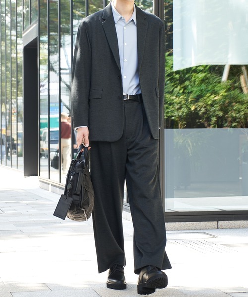 CITY TOKYO(シティトウキョウ)の「【CITY TOKYO/シティートーキョー】KANEMASA KNITウールネルパンツ(スラックス・メンズ・ダークネイビー/ブラウン・1/2/3)」の11枚目の写真