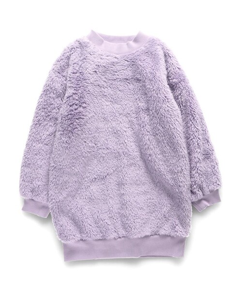 DRC branshes(ディーアールシーブランシェス)の「【WEB限定/DRC】ボアワンピース(ワンピース・キッズ・ラベンダー/カラフル/アイボリー/ブラック・100/110/140/130/120/150)」の3枚目の写真