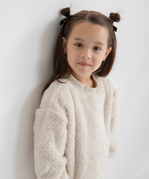 DRC branshes(ディーアールシーブランシェス)の「【WEB限定/DRC】ボアワンピース(ワンピース・キッズ・ラベンダー/カラフル/アイボリー/ブラック・100/110/140/130/120/150)」の15枚目の写真