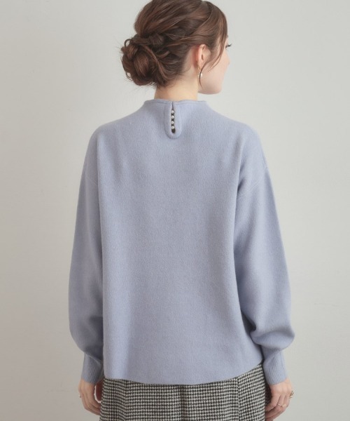 couture brooch（クチュールブローチ）の「【ゆるふわ・通勤】リッシュアンゴラ バックパール調ニット（ニット/セーター・レディース・グレー/オフホワイト/ライトブルー/ピンク系その他/ブラック・42/38/36）」の18枚目の写真