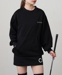 ダイヤ柄 キルティング ロゴ トレーナー