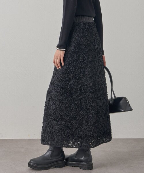 セール】フラワーコードフレアスカート（スカート）｜LOUNGEDRESS