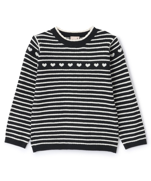 petit main(プティマイン)の「【フワもちっと】ハートリブニット(ニット/セーター・キッズ・レッド/トップグレー/ブラック/ライトピンク・90cm/120cm/80cm/100cm/110cm/130cm)」の12枚目の写真