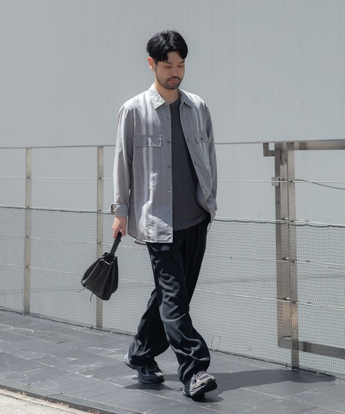 ATTACHMENT(アタッチメント)の「CU/PE フィブリルサテン イージートラウザーズ / CU/PE FIBRIL SATIN EASY TROUSERS(スラックス・メンズ・ブラック/オフホワイト/ライトブラウン・3/2/1)」の5枚目の写真