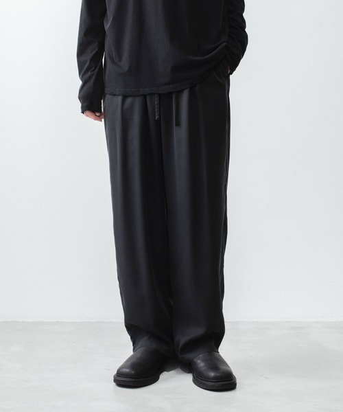 ATTACHMENT(アタッチメント)の「CU/PE フィブリルサテン イージートラウザーズ / CU/PE FIBRIL SATIN EASY TROUSERS(スラックス・メンズ・ブラック/オフホワイト/ライトブラウン・3/2/1)」の6枚目の写真