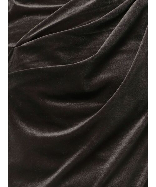 dazzlin（ダズリン）の「チョーカー付ドレープシアーベロアトップス（Tシャツ/カットソー・レディース・ブラック/アイボリー/ブラウン・FREE）」の12枚目の写真