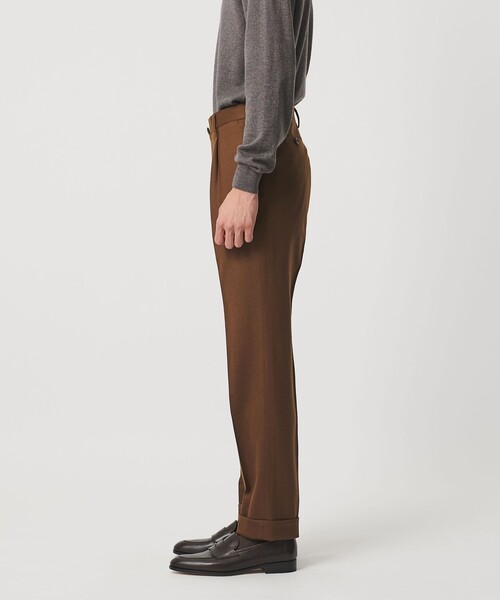 UNITED ARROWS（ユナイテッドアローズ）の「ライトサキソニー テーパード １プリーツ スラックス ヨコストレッチ（スラックス・メンズ・ナチュラル/ブラウン系・48/50/44/46/54）」の19枚目の写真