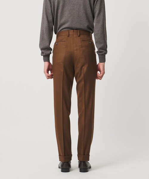 UNITED ARROWS（ユナイテッドアローズ）の「ライトサキソニー テーパード １プリーツ スラックス ヨコストレッチ（スラックス・メンズ・ナチュラル/ブラウン系・48/50/44/46/54）」の18枚目の写真