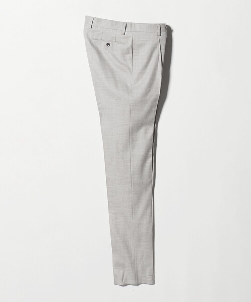 ライトサキソニー テーパード 1プリーツ スラックス ヨコストレッチ