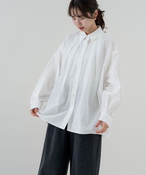 SABUROKU(サブロク)の「【SABUROKU】ふんわり広がる 体型カバー◎ の 優秀チュニック!(シャツ/ブラウス・レディース・チャコールグレー/イエロー/ホワイト・M)」の18枚目の写真