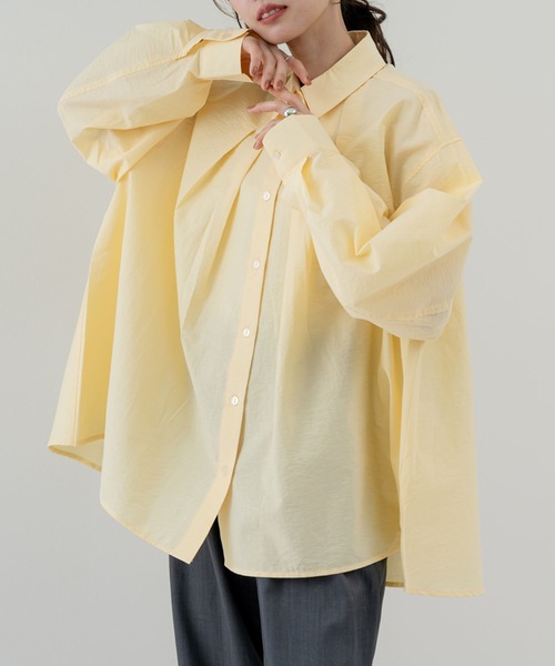 SABUROKU(サブロク)の「【SABUROKU】ふんわり広がる 体型カバー◎ の 優秀チュニック!(シャツ/ブラウス・レディース・チャコールグレー/イエロー/ホワイト・M)」の21枚目の写真