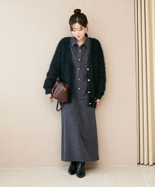 le.coeur blanc（ルクールブラン）の「コーデュロイフレアスカート（スカート・レディース・チャコールグレー/アイボリー/グレイッシュベージュ・38）」の11枚目の写真