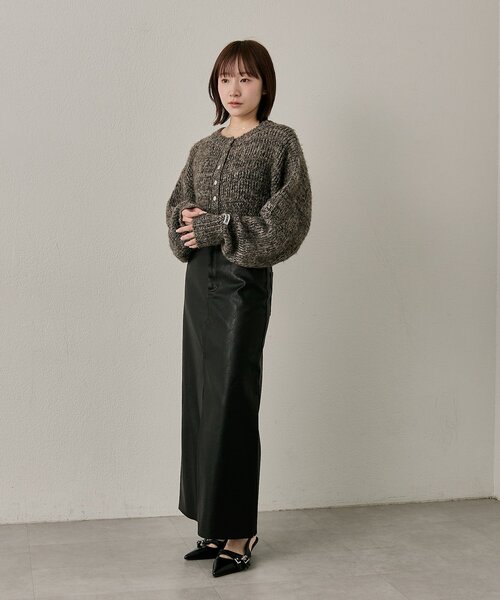 mline（エムライン）の「[mline]mixカーディガン（カーディガン/ボレロ・レディース・ブルー/ブラック/ブラウン・FREE）」の8枚目の写真