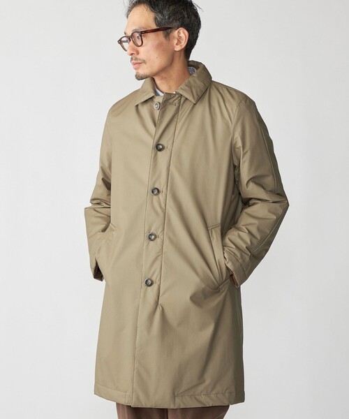 SHIPS ベージュ フロントオープン コート セール】 〈手洗い可能〉ロング ステンカラー コート 24SS ◇ （ステン