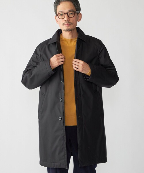 SHIPS シップス 牛革 レザー ジャケット カーコート ブラック シップス SHIPS BENCH MARKING SHIRT: フェイクレザー カーコート