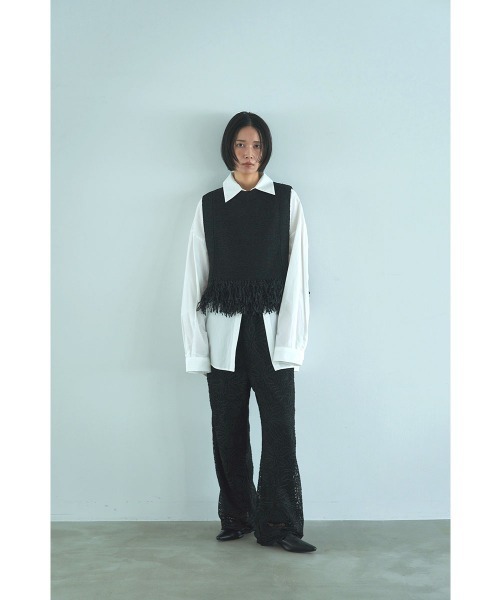 marjour（マージュール）の「FEATHERYARN KNIT VEST（ベスト・レディース・ブラック・M）」の2枚目の写真