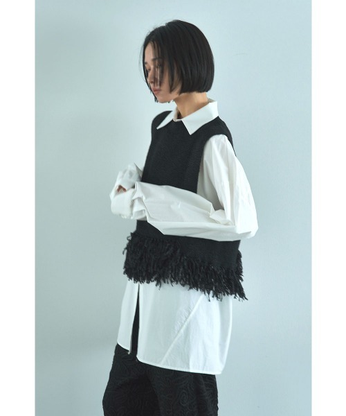 marjour（マージュール）の「FEATHERYARN KNIT VEST（ベスト・レディース・ブラック・M）」の4枚目の写真