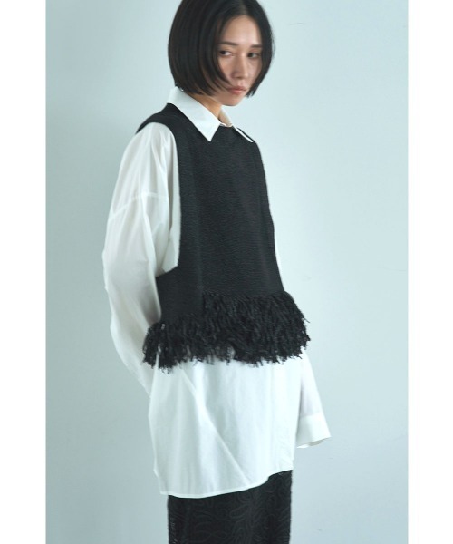 marjour（マージュール）の「FEATHERYARN KNIT VEST（ベスト・レディース・ブラック・M）」の5枚目の写真