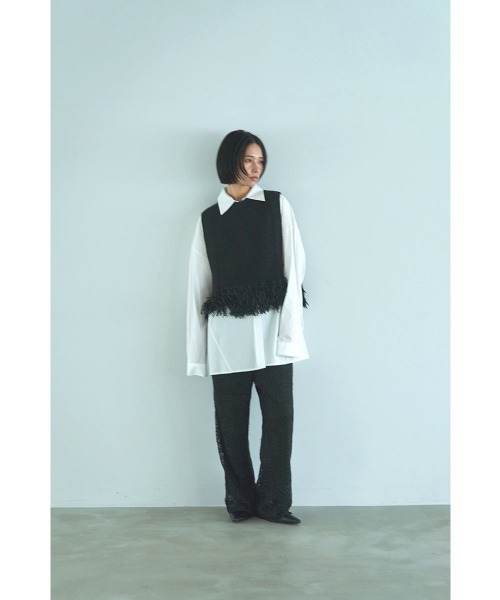 marjour（マージュール）の「FEATHERYARN KNIT VEST（ベスト・レディース・ブラック・M）」の14枚目の写真