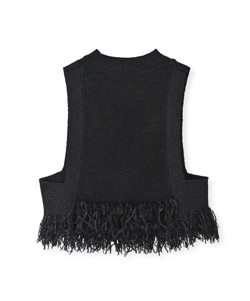 marjour（マージュール）の「FEATHERYARN KNIT VEST（ベスト・レディース・ブラック・M）」の16枚目の写真