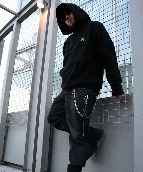 OUTSTANDING（アウトスタンディング）の「MIGHTY TIGER LOGO HOOD SWEAT_BLACK（パーカー・レディース・その他・SMALL/MEDIUM/LARGE/X-LARGE）」の4枚目の写真