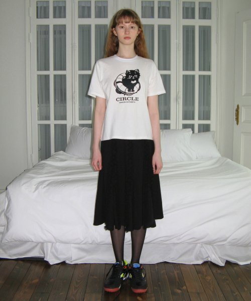 FRILL MIDI SKIRT (BLACK)