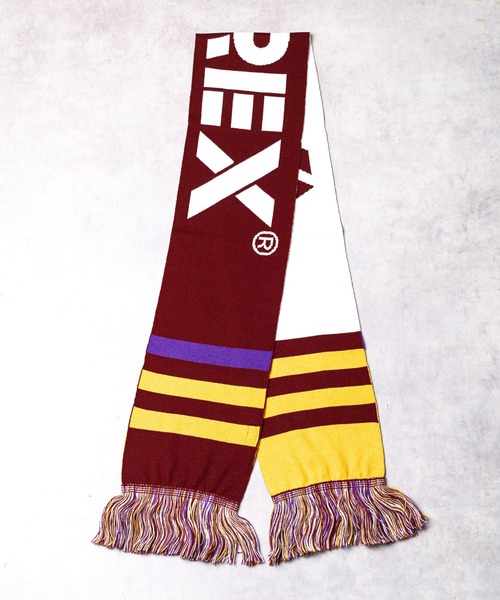 AVIREX(アヴィレックス)の「【AVIREX】LOGO SOCCER MUFFLER(マフラー・メンズ・ワインレッド/チャコールグレー・FREE)」の1枚目の写真