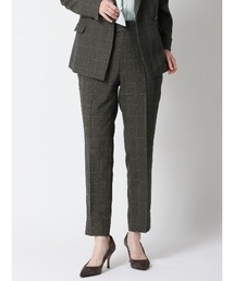 SUIT SQUARE | テーパードパンツ ウォッシャブル ストレッチ ウールライクポリエステル グレンチェック(スラックス)