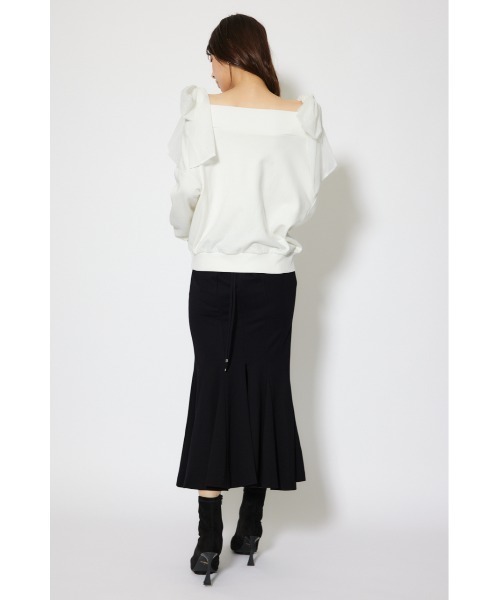 rienda（リエンダ）の「2WAYチュールオフショルスウェットトップス 秋服 冬服（スウェット・レディース・ピンク/ホワイト/ブラック・FREE）」の9枚目の写真