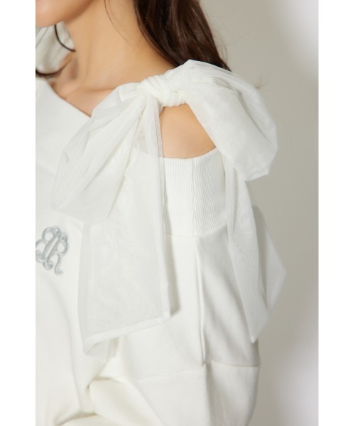 rienda（リエンダ）の「2WAYチュールオフショルスウェットトップス 秋服 冬服（スウェット・レディース・ピンク/ホワイト/ブラック・FREE）」の15枚目の写真