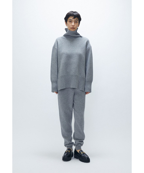 1er Arrondissement(プルミエアロンディスモン)の「ウールカシミアダブルフェイスリブパンツ(その他パンツ・レディース・ブラック系その他3/ライトグレー・FREE)」の6枚目の写真