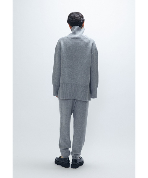 1er Arrondissement(プルミエアロンディスモン)の「ウールカシミアダブルフェイスリブパンツ(その他パンツ・レディース・ブラック系その他3/ライトグレー・FREE)」の5枚目の写真