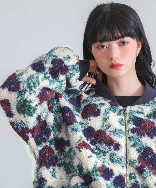 somari imagination（ソマリ イマジネーション）の「『花柄ボアブルゾン』（ブルゾン・レディース・ブラウン/アイボリー・FREE）」の7枚目の写真