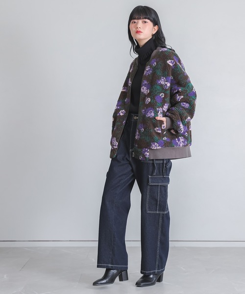 somari imagination（ソマリ イマジネーション）の「『花柄ボアブルゾン』（ブルゾン・レディース・ブラウン/アイボリー・FREE）」の16枚目の写真