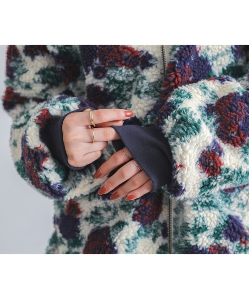 somari imagination（ソマリ イマジネーション）の「『花柄ボアブルゾン』（ブルゾン・レディース・ブラウン/アイボリー・FREE）」の10枚目の写真